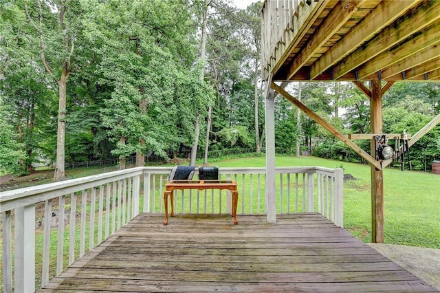 4444 Lisa Way NW, Lilburn, GA 30047 - wooden terrace with a yard