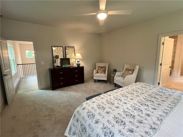1005 Liberty Springs Dr, Woodstock, GA 30188 - bedroom featuring light colored carpet and a ceiling fan