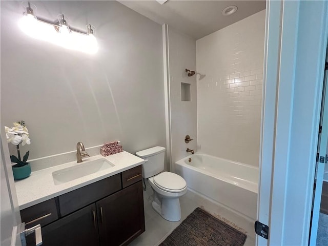 1005 Liberty Springs Dr, Woodstock, GA 30188 - full bath featuring vanity, bathtub / shower combination, and tile patterned flooring