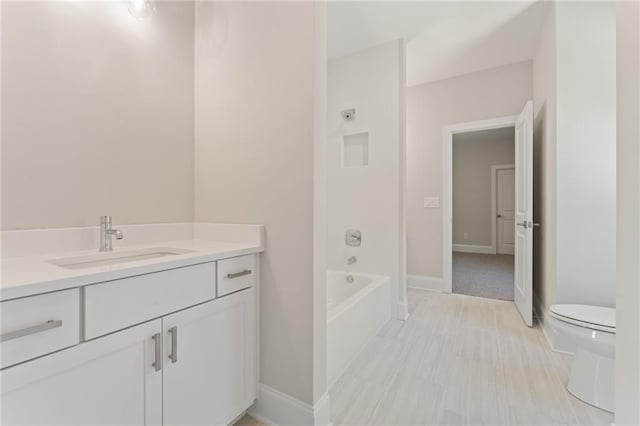 1005 Liberty Springs Dr, Woodstock, GA 30188 - bathroom with vanity and washtub / shower combination