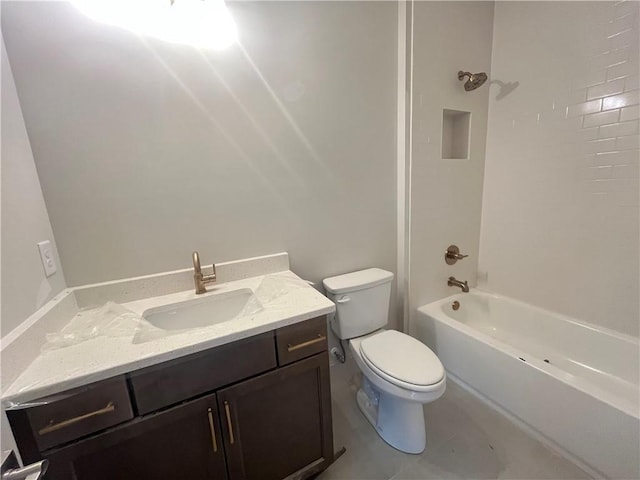 1005 Liberty Springs Dr, Woodstock, GA 30188 - bathroom with vanity, shower / bathtub combination, and tile patterned floors