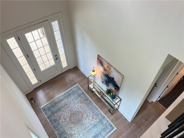 1005 Liberty Springs Dr, Woodstock, GA 30188 - entrance foyer featuring wood finished floors and plenty of natural light