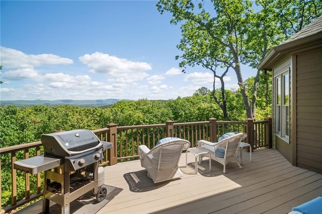 711 Wildcat Dr, Big Canoe, GA 30143 - wooden terrace featuring area for grilling