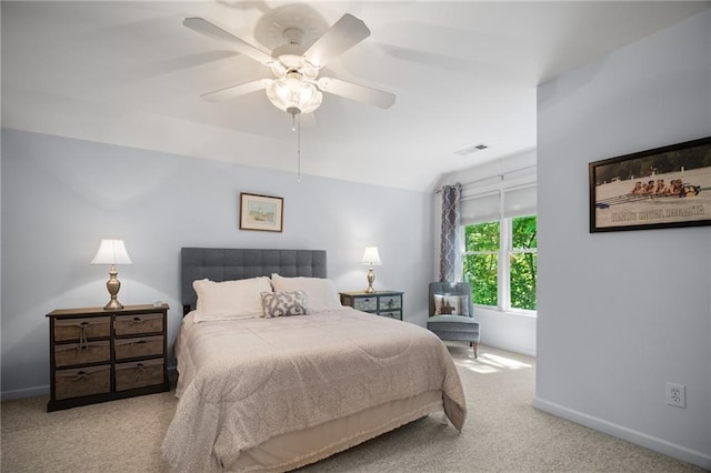711 Wildcat Dr, Big Canoe, GA 30143 - carpeted bedroom with baseboards and ceiling fan