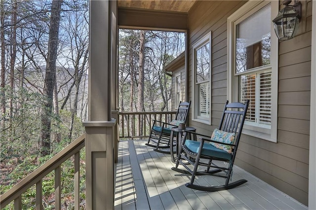 711 Wildcat Dr, Big Canoe, GA 30143 - wooden terrace with a porch
