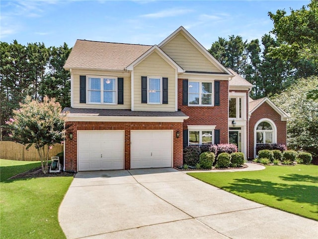 2740 Greymont Ct, Cumming, GA 30041 - view of front of home with a garage, concrete driveway, and brick siding