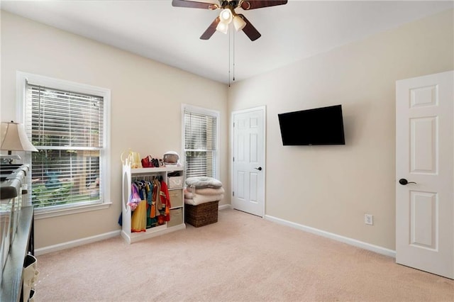 2740 Greymont Ct, Cumming, GA 30041 - game room featuring carpet flooring and ceiling fan