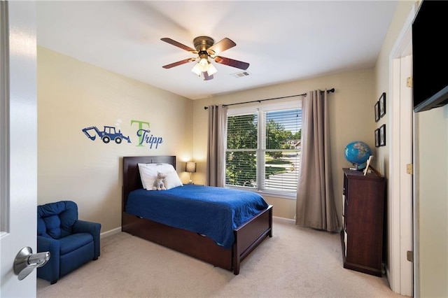 2740 Greymont Ct, Cumming, GA 30041 - bedroom with light carpet and a ceiling fan