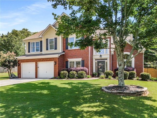 2740 Greymont Ct, Cumming, GA 30041 - view of front of house featuring a garage, driveway, and brick siding