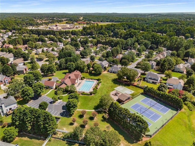 2740 Greymont Ct, Cumming, GA 30041 - aerial view of residential area featuring a pool area