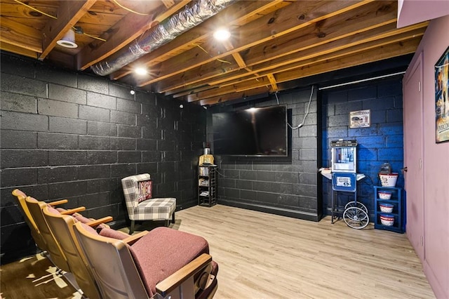 interior space featuring wood finished floors