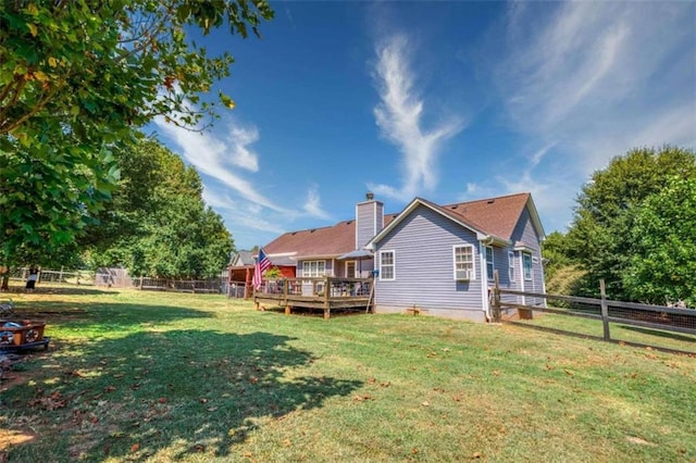 exterior space featuring a deck