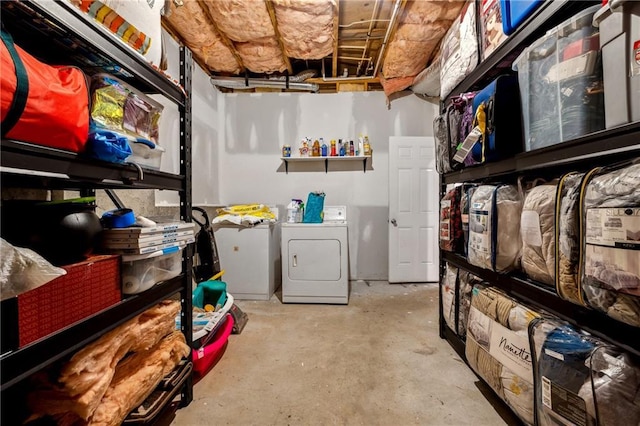 storage with washer and dryer