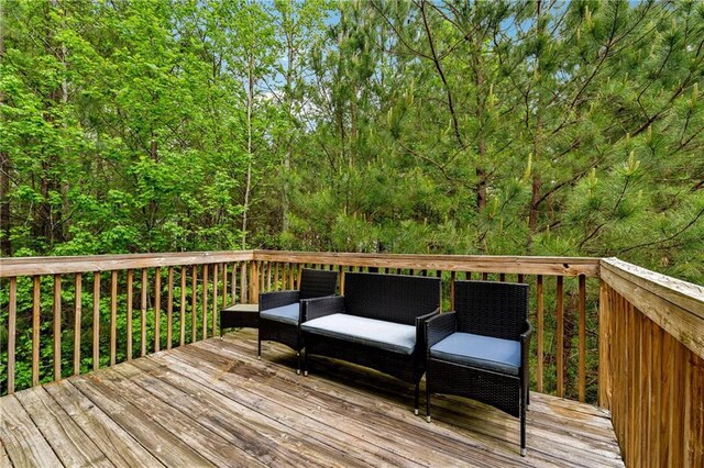 view of wooden deck