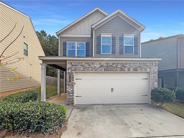 view of front of home featuring a garage