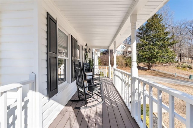 view of wooden deck