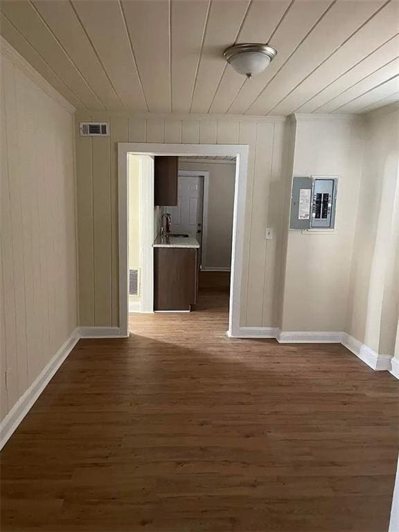 2771 Mann Rd, Winston, GA 30187 - spare room featuring dark wood-type flooring and wooden ceiling