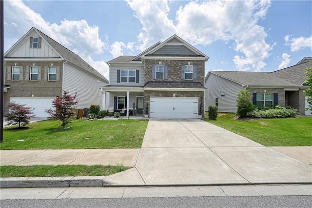 5322 Burrus Ln SW, Mableton, GA 30126 - craftsman-style house featuring an attached garage, concrete driveway, and a front yard