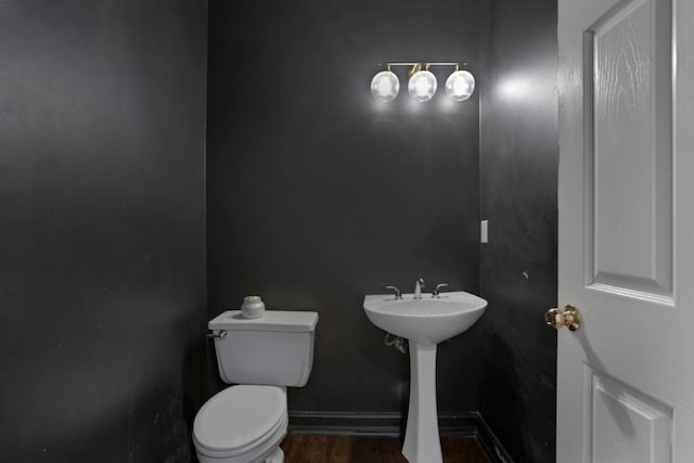 11280 Brookhollow Trl, Alpharetta, GA 30022 - half bath with toilet and wood finished floors