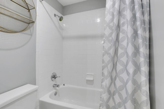 11280 Brookhollow Trl, Alpharetta, GA 30022 - bathroom featuring shower / tub combo and toilet