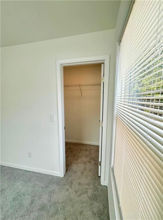 corridor with carpet floors