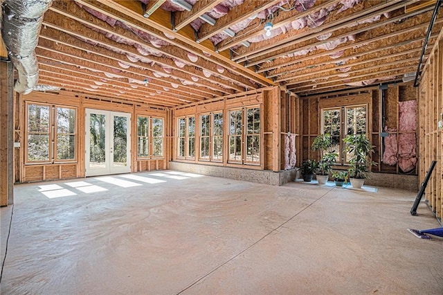 misc room featuring french doors