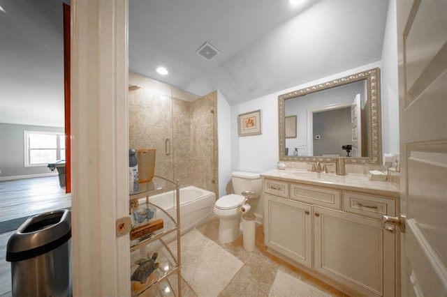 149 Avalon Way, Sharpsburg, GA 30277 - bathroom with toilet, vanity,  shower combination, and baseboards