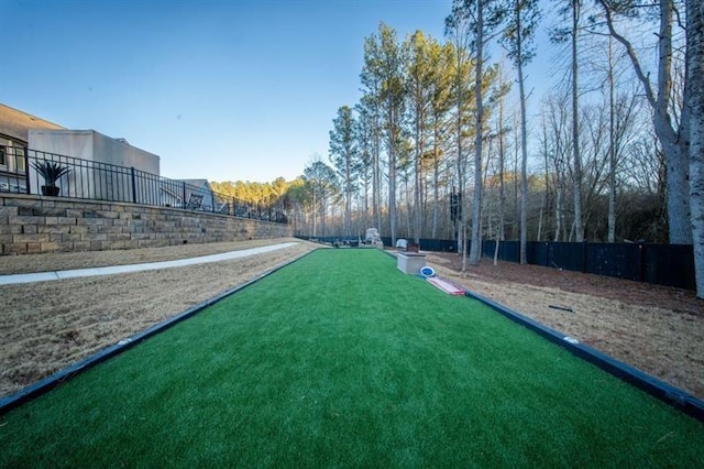 149 Avalon Way, Sharpsburg, GA 30277 - view of yard featuring a bocce ball area