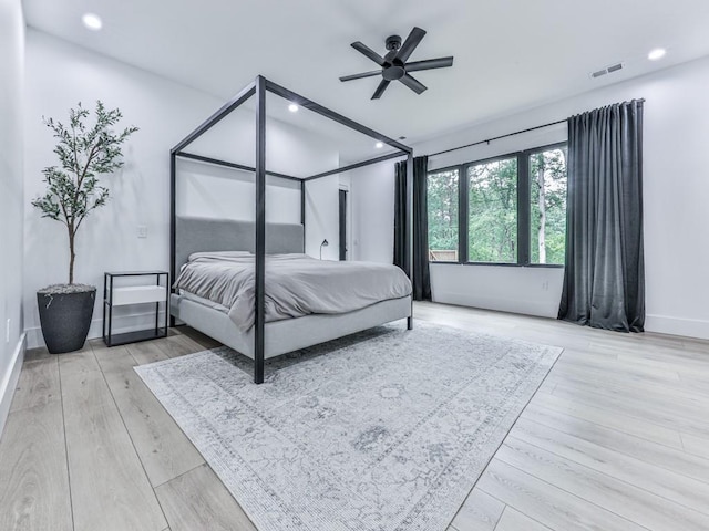 106 Belmont Dr, Canton, GA 30115 - bedroom with wood finished floors, recessed lighting, and ceiling fan