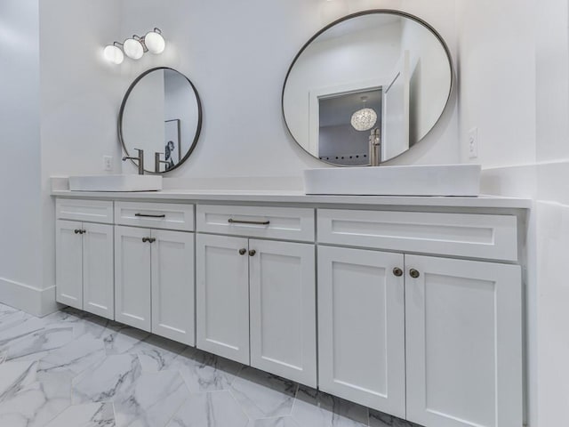 106 Belmont Dr, Canton, GA 30115 - bathroom with double vanity and marble finish floors