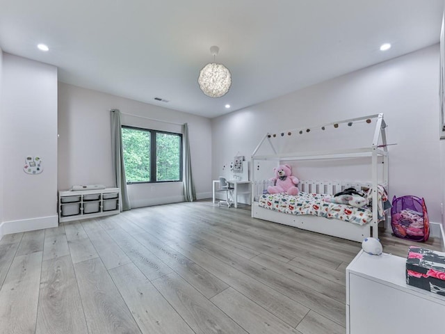 106 Belmont Dr, Canton, GA 30115 - bedroom featuring light wood finished floors and recessed lighting