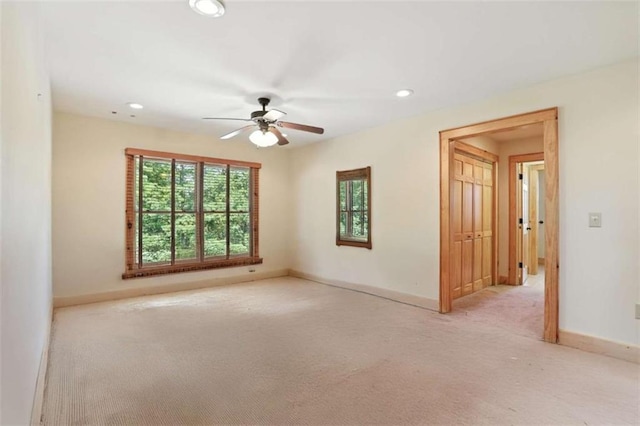 929 Hickory Nut Mountain Rd, Tallulah Falls, GA 30573 - spare room with ceiling fan, carpet flooring, and recessed lighting