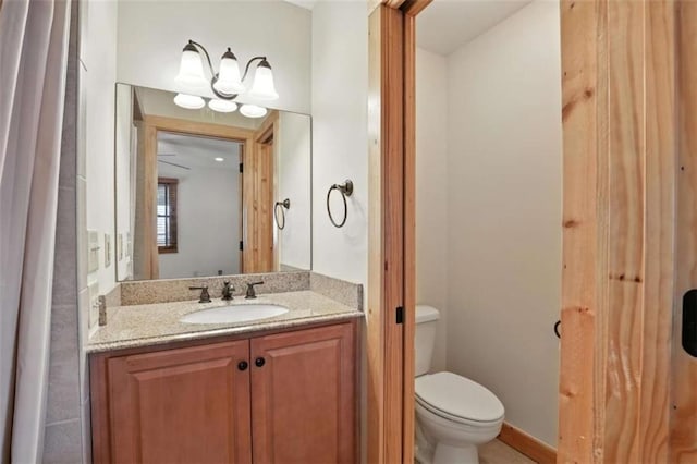 929 Hickory Nut Mountain Rd, Tallulah Falls, GA 30573 - bathroom with vanity and toilet