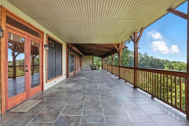 929 Hickory Nut Mountain Rd, Tallulah Falls, GA 30573 - view of patio / terrace featuring french doors