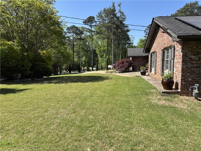 view of grassy yard