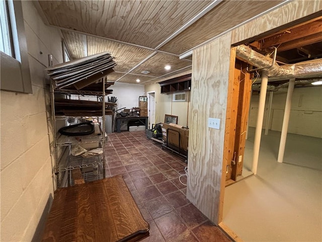 view of basement