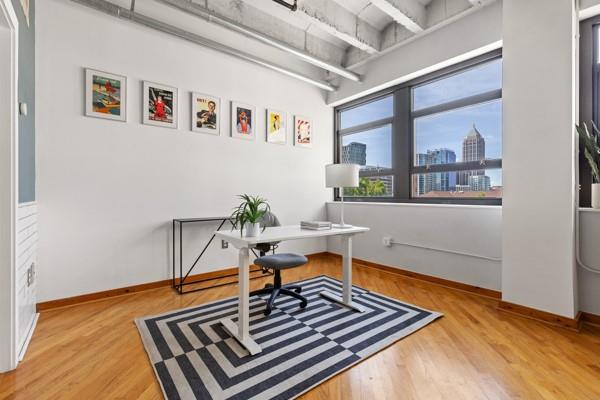 office featuring wood-type flooring