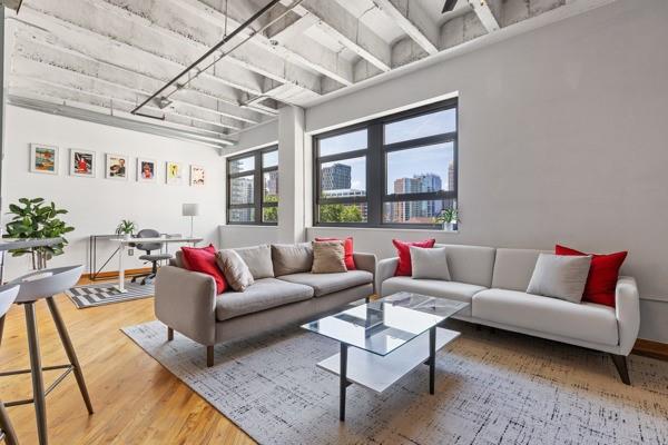 living room featuring hardwood / wood-style flooring