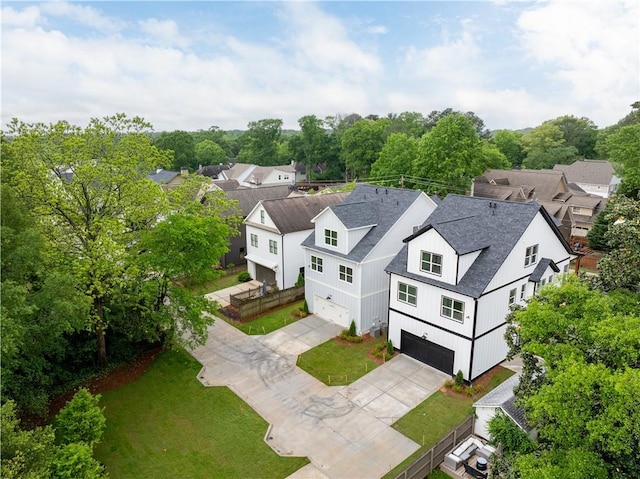 drone / aerial view featuring a residential view