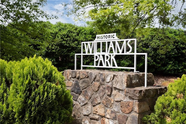 view of community sign