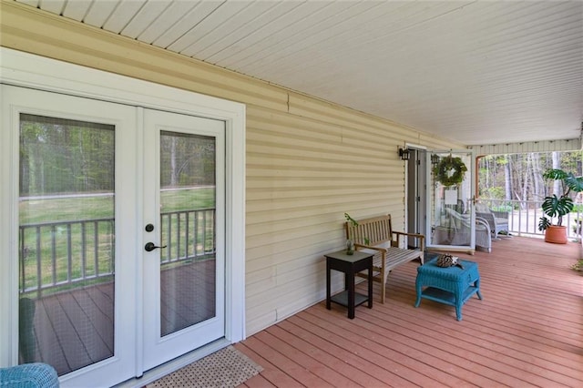 86 Sleepy Hollow Rd, Dahlonega, GA 30533 - wooden terrace featuring french doors