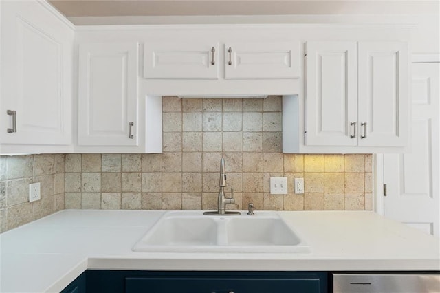 86 Sleepy Hollow Rd, Dahlonega, GA 30533 - kitchen with white cabinetry, dishwashing machine, and light countertops