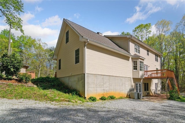 86 Sleepy Hollow Rd, Dahlonega, GA 30533 - view of home's exterior featuring a deck and stairs