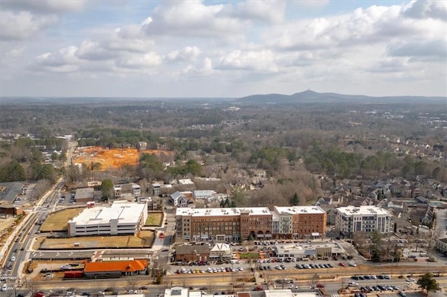 aerial view featuring a mountain view