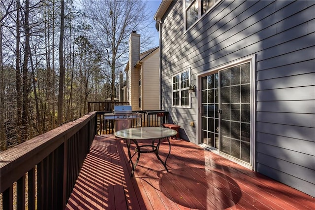 view of wooden deck