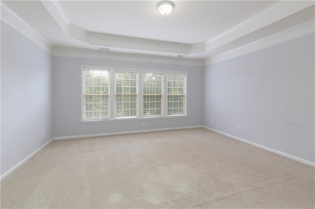 4652 Prater Way SE, Smyrna, GA 30080 - unfurnished room featuring a tray ceiling, crown molding, and carpet floors