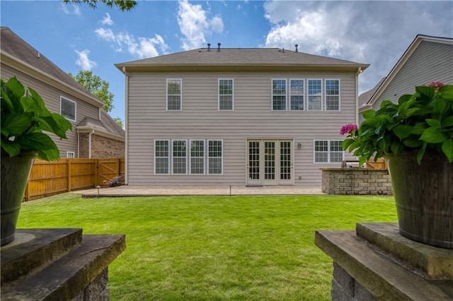 4652 Prater Way SE, Smyrna, GA 30080 - rear view of property with a patio, a fenced backyard, and french doors