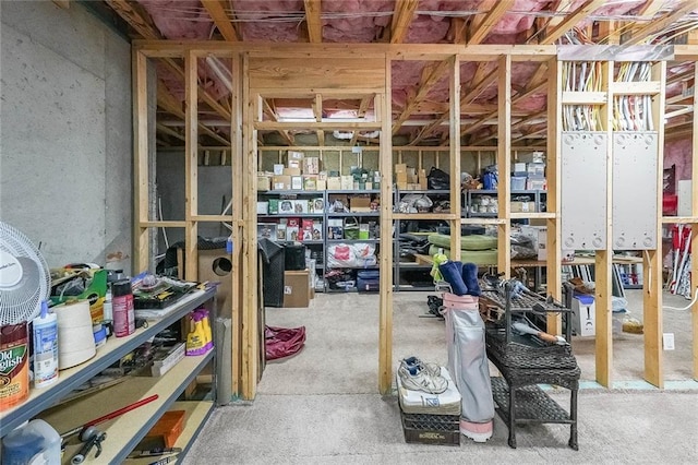 view of storage area