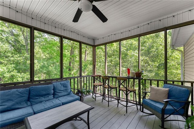 1536 Enota Ave, Gainesville, GA 30501 - bedroom featuring a ceiling fan and hardwood / wood-style floors