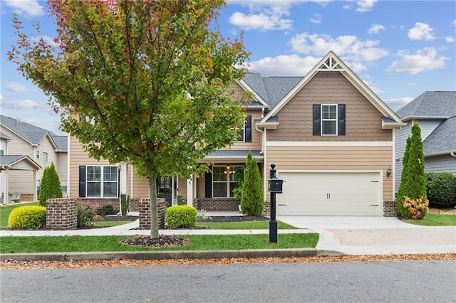 craftsman-style home featuring a garage